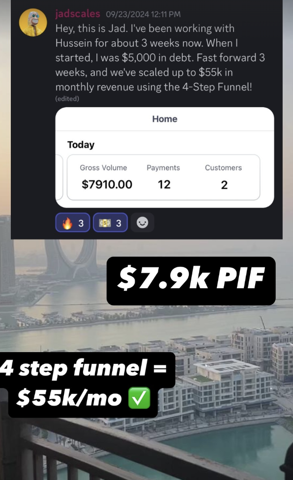 Jad scaled from $5k debt to $55k monthly revenue in 3 weeks